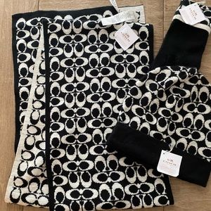 Authentic NWT coach hat, gloves and scarf set